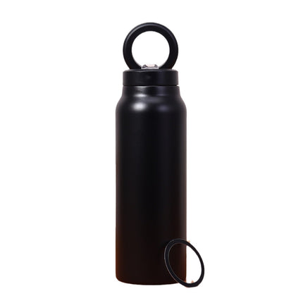 304 Stainless Steel Vacuum Cup Creative Magnetic Water Cup Insulated Sports Water Bottle With Straw Outdoor Insulated Water Mug With Magnetic Phone Holder