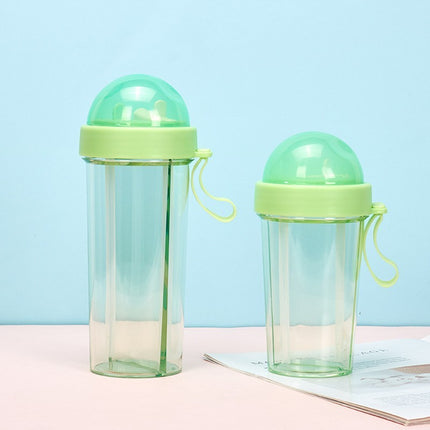 Dual Straw Fruit Tea Cup