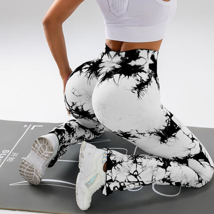 3 Pack Tie Dye Seamless High Waisted Workout Leggings For Women Scrunch Butt Lifting Yoga Gym Athletic Pants,, Leggings For Women Scrunch Butt Lifting Yoga Gym Athletic Pants