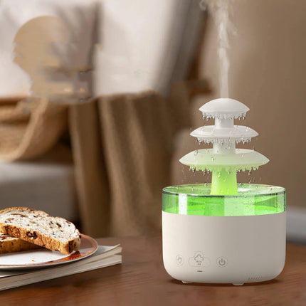 Cloud Mist Aroma Diffuser & USB Humidifier with Colourful LED