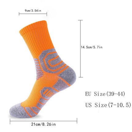 4 Pairs Compression Crew Running Socks Athletic Socks For Men With Cushion Work Hiking Basketball Sport Socks Anti-odor And Anti-slip For Running Fitness Hiking And Cycling