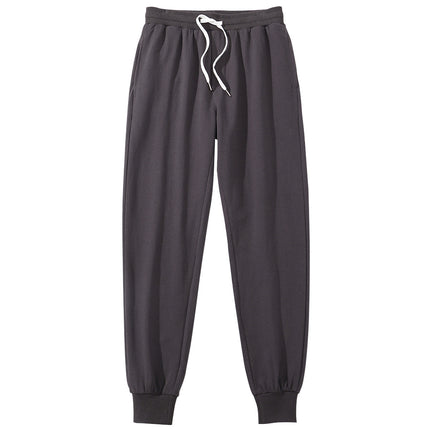 Men's Cotton Sports Casual Pants Drawstring Loose Slimming