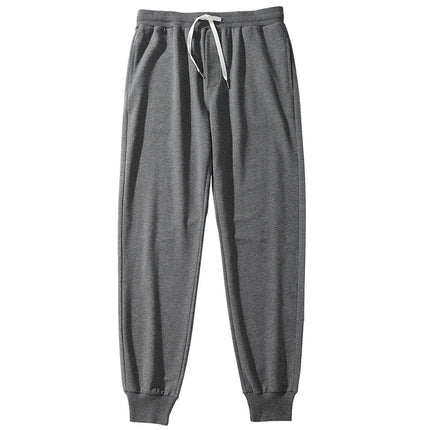 Men's Cotton Sports Casual Pants Drawstring Loose Slimming