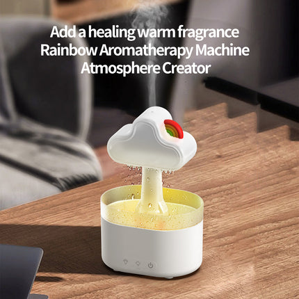 Rainbow LED Ultrasonic Humidifier – 500ML Cool Mist Aroma Diffuser