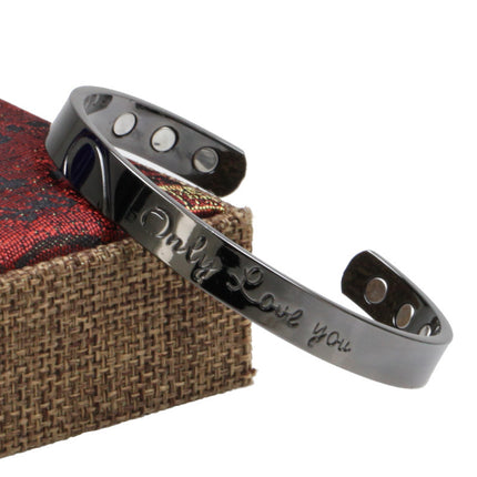 Gunmetal Magnetic Health Bracelet for Women