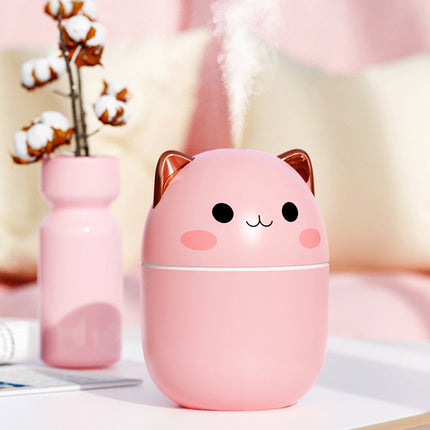 Cute Cat USB Humidifier with LED Light