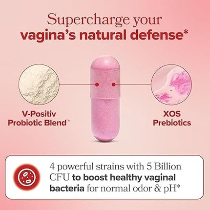 Vaginal Probiotics For Women PH Balance With Prebiotics & Lactobacillus Probiotic Blend - Women's Vaginal Health Supplement - Promote Healthy Vaginal Odor  Vaginal Flora, 60 Count  Pack Of 1