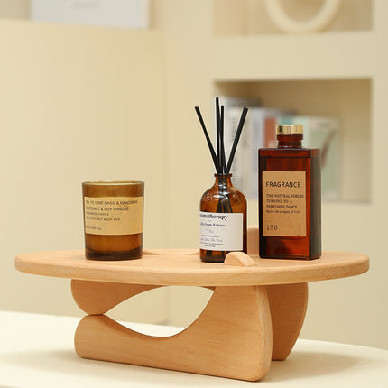 Customized Wooden Table Shelf Perfume Cup Skin Care Products Wooden Storage Rack Home Solid Wood Display Stand