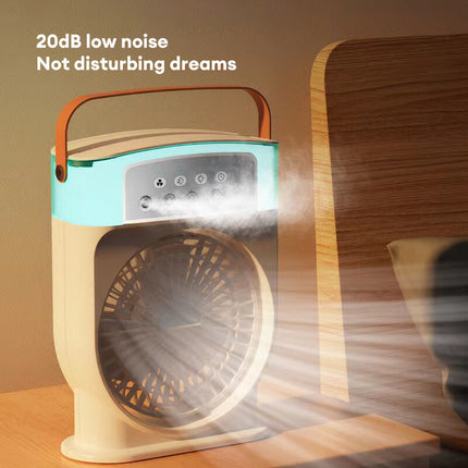 Portable USB Air Cooler with Mist & LED