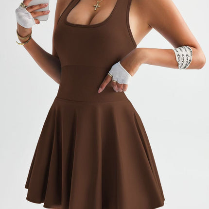 Womens Yoga Dress Ultimate Comfort Free Movement High Waist Tummy Control