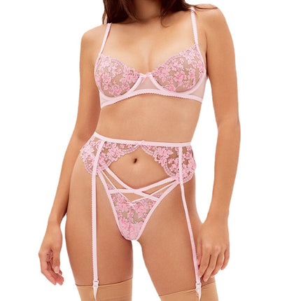 Sexy Lace Embroidered Lingerie Set