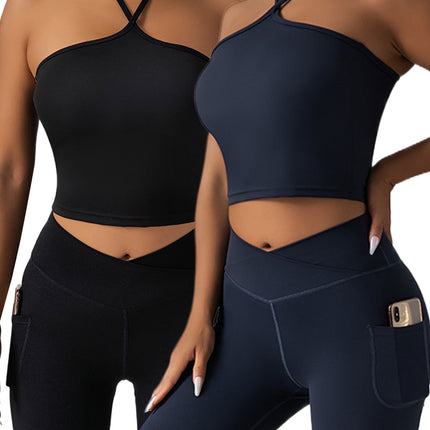 2 Pieces Sports Bra Athletic Running Sports Bra