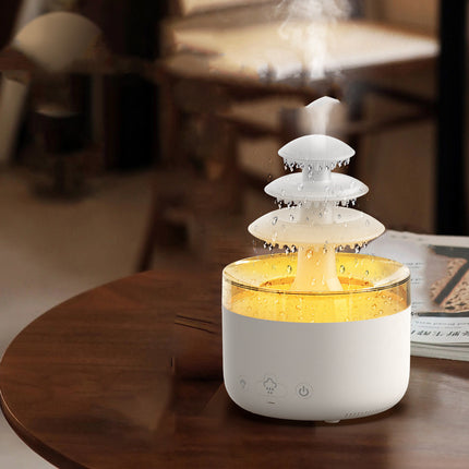 Cloud Mist Aroma Diffuser & USB Humidifier with Colourful LED