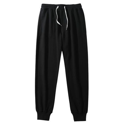 Men's Cotton Sports Casual Pants Drawstring Loose Slimming