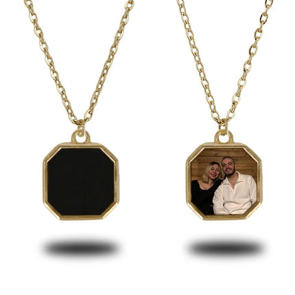Metal Geometric Block Hot Activated Magic Necklace