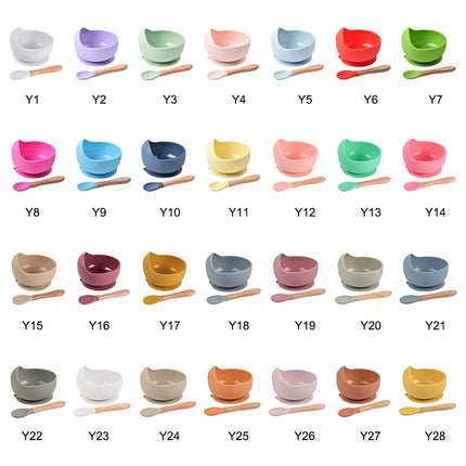 Baby Food Supplement Silicone Tableware Set