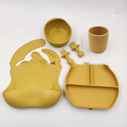 Silicone Children's Cutlery Set Baby Food Supplement Plate