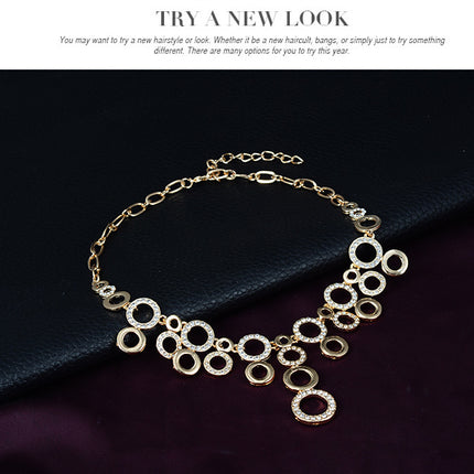 Diamond Jewelry Four-piece Alloy Jewelry Set