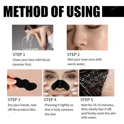 10 100pcs Nose Blackhead Remover Mask Deep Cleansing Skin Care Shrink