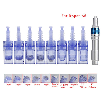 10/50pcs Dr.pen Ultima A6 Replacement Needle Nano Cartridges Bayonet