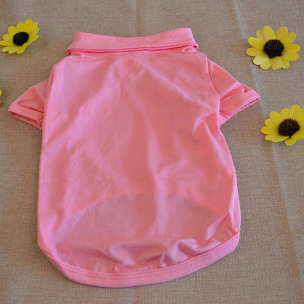 Pet Clothes Dog Solid color Polo Shirt