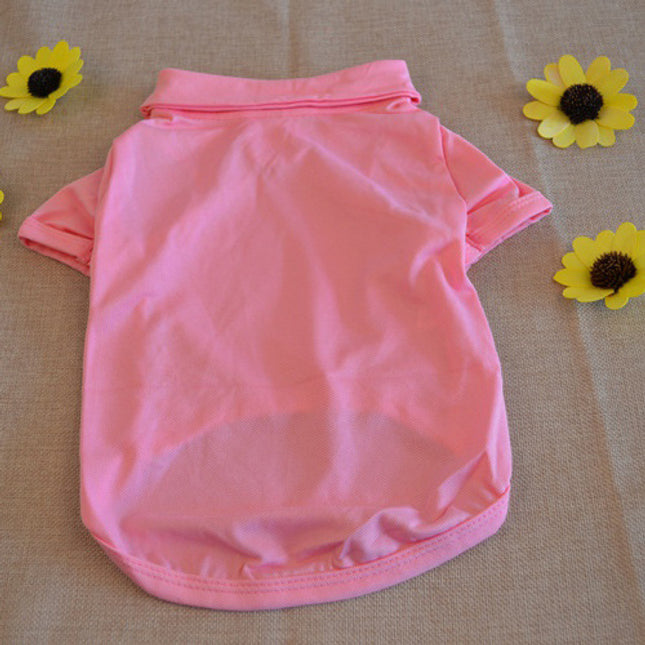 Pet Clothes Dog Solid color Polo Shirt