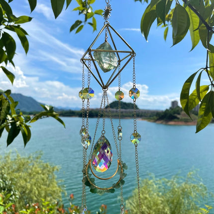 Crystal Hanging Sun Catcher Aurora Gem Crystal Prism