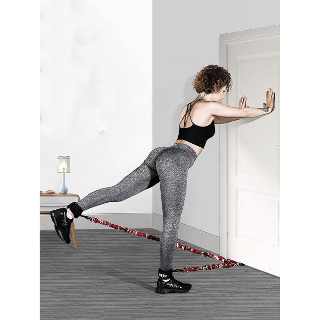 Elastic band fitness female hip training artifact