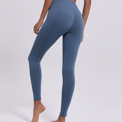 Stitched nine points fitness pants