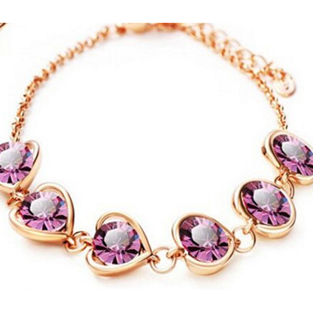 Peach Heart Jewelry Set