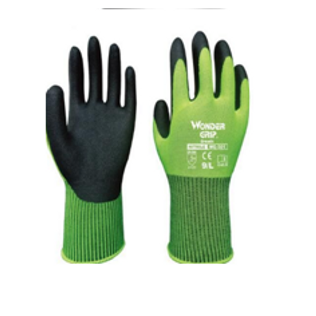 More labor insurance nitrile dipped breathable ultra-thin wear-resistant anti-skid handling gardening gloves WG501 fluorescent yellow
