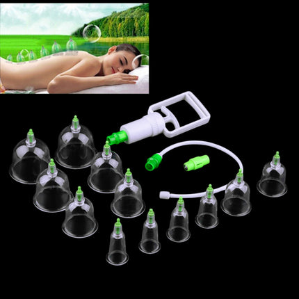 Chinese Great Medical Body Healthy Care 12Cups Kit Cupping Therapy Cups Hot Selling