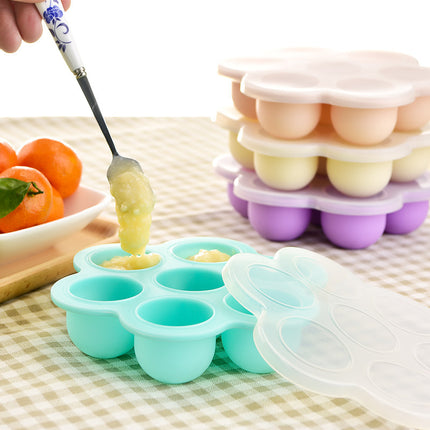 Small 7-hole silicone food supplement box