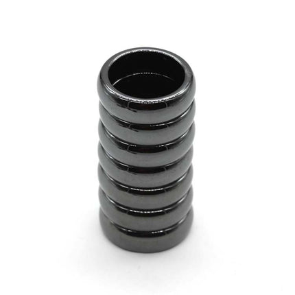 Health Care Natural High Black Gallstone Shank Ring