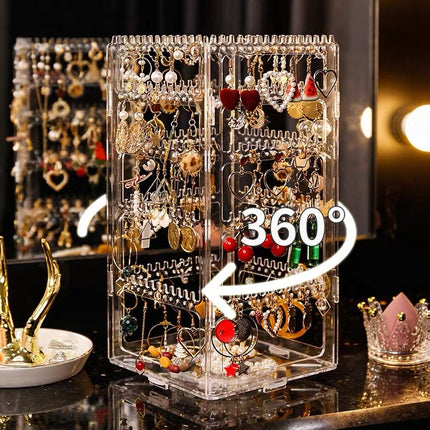 Transparent Earrings, Jewelry Box, Necklace, Hand Jewelry, Household Makeup Storage Rack, Dustproof
