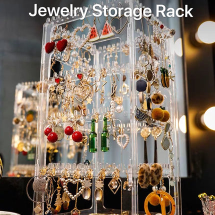 Transparent Earrings, Jewelry Box, Necklace, Hand Jewelry, Household Makeup Storage Rack, Dustproof