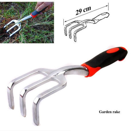 Mini Bonsai Tools Gardening Hand Tools Kit with Tote Bag Elbow Branch Nail Rake Spade Spraying Pot for Gardeners