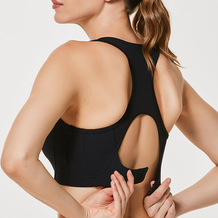 Gathering Vest-Style Fitness Bra