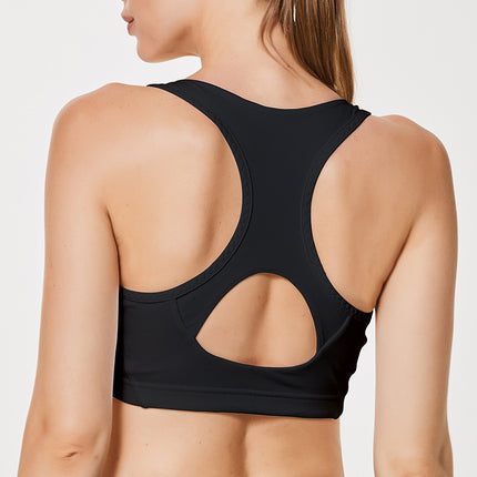 Gathering Vest-Style Fitness Bra