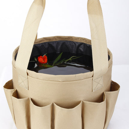 Mini Bonsai Tools Gardening Hand Tools Kit with Tote Bag Elbow Branch Nail Rake Spade Spraying Pot for Gardeners