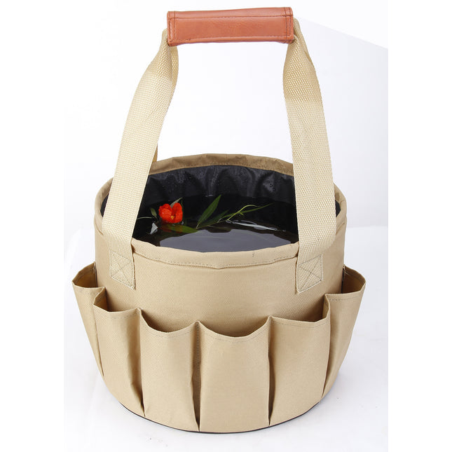 Mini Bonsai Tools Gardening Hand Tools Kit with Tote Bag Elbow Branch Nail Rake Spade Spraying Pot for Gardeners