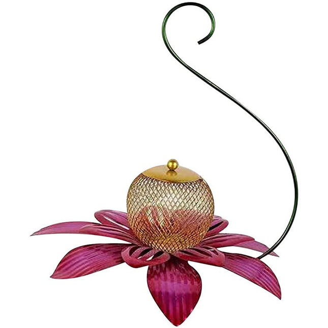 Outdoor Metal Garden Art Flower And Bird Feeder Garden Decoration