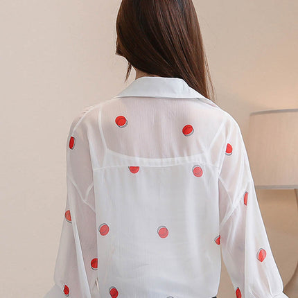 Fashion Printed Chiffon Sun Protection Clothing Women Cardigan