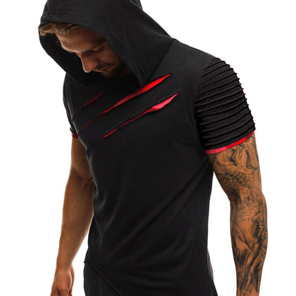 Personalized fitness pleated short sleeves