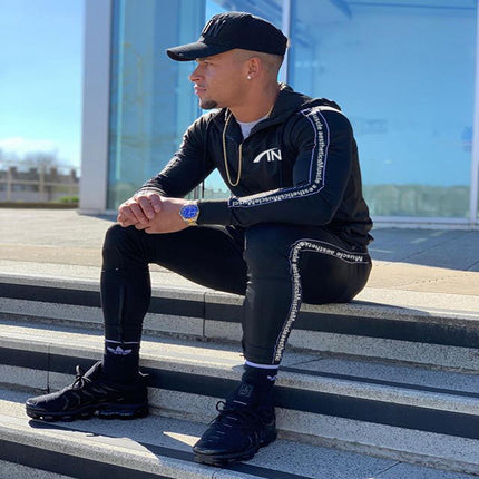 Cardigan hooded fitness jacket