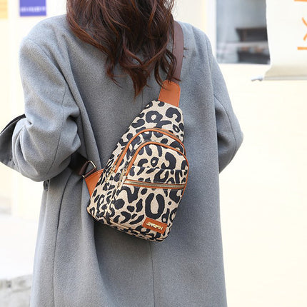 Leopard Print Sling Chest Bag