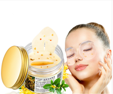 80 Pcs Bottle Gold Osmanthus Eye Mask Women Collagen Gel Whey Protein Face Care Sleep Patches Health Mascaras De Dormir
