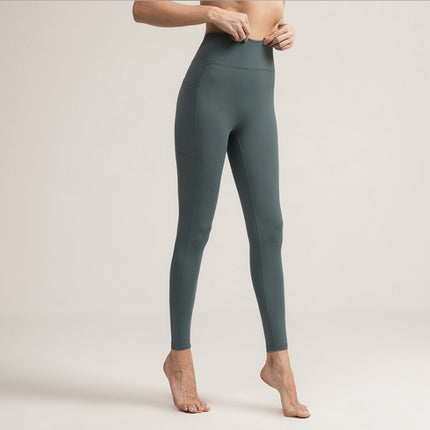 Pocket nude fitness track pants