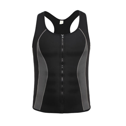 Men's zipper fitness top