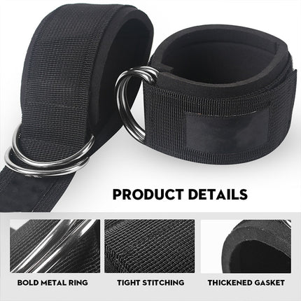 1Pcs Fitness Equipment Ankle Straps Yoga Double D ring Adjustable
